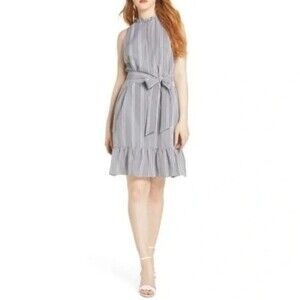 NEW! Sam Edelman Black & White Gingham Ruffle Dress - size 6